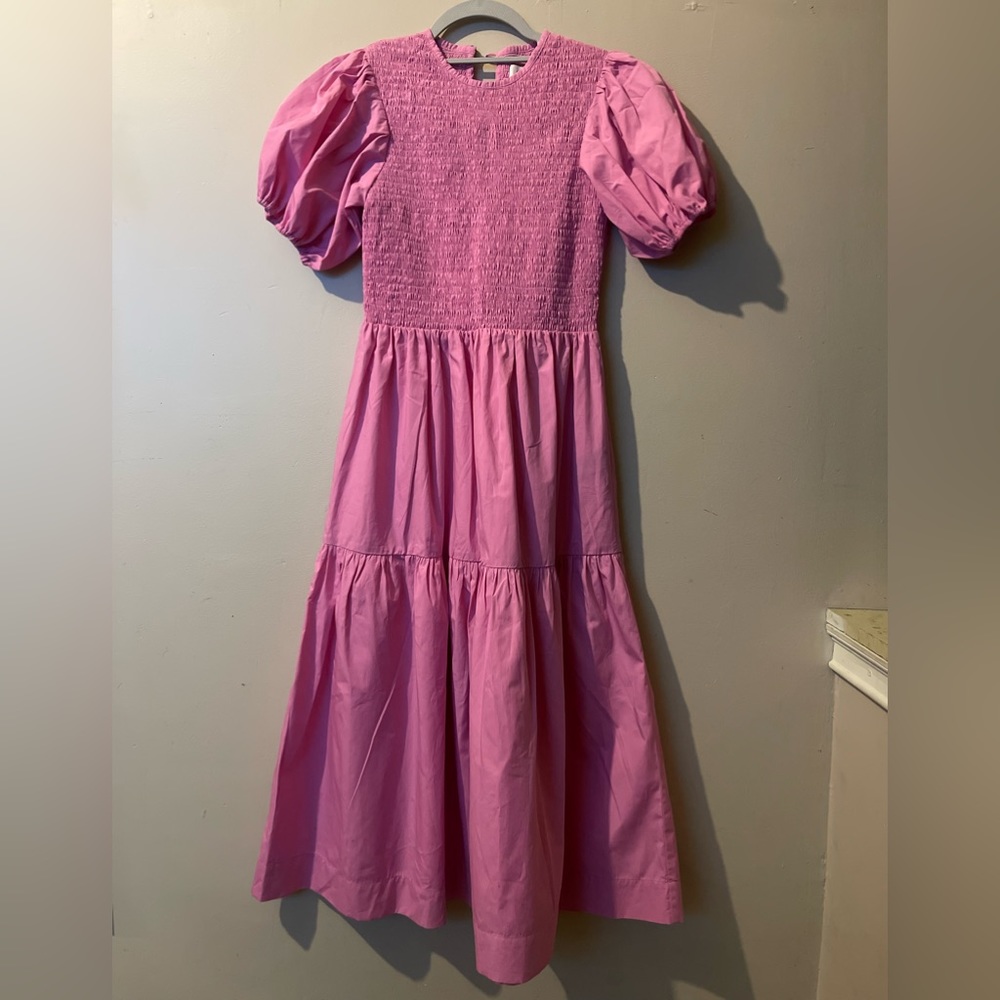 S/W/F Tiered Puff Sleeve Dress